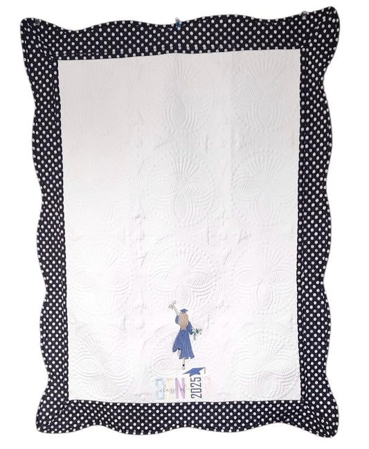 Class of "2025" Graduation Embroidered Blanket - 36x46