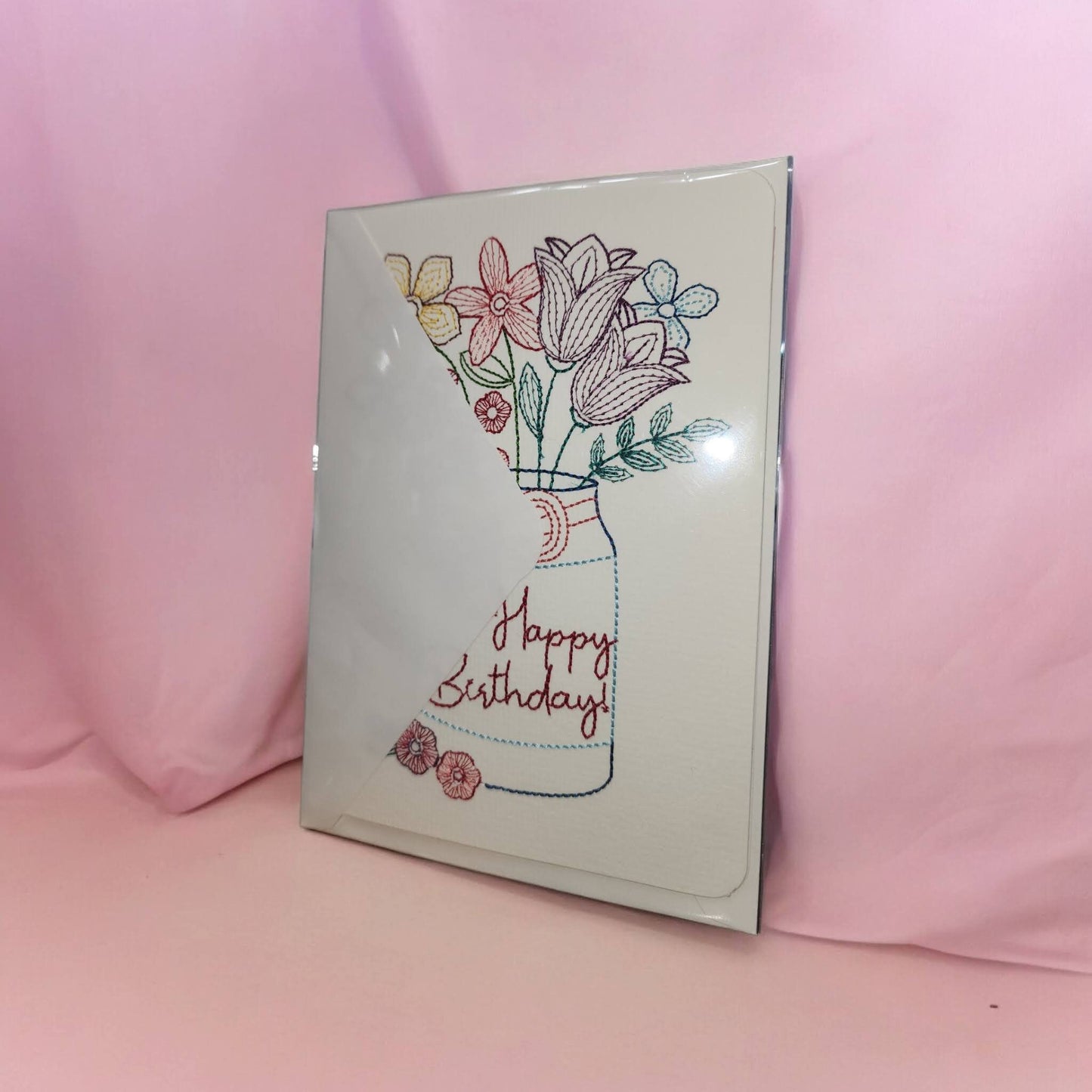 Embroidered Birthday Card