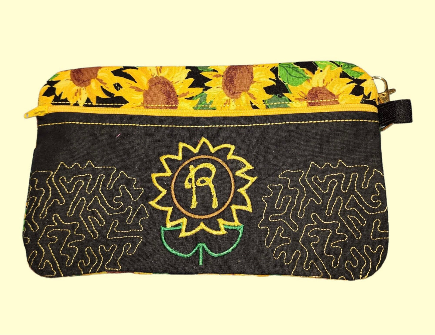 Zipper bag set with wristlet; great gift for her; matching set; custom- handmade;