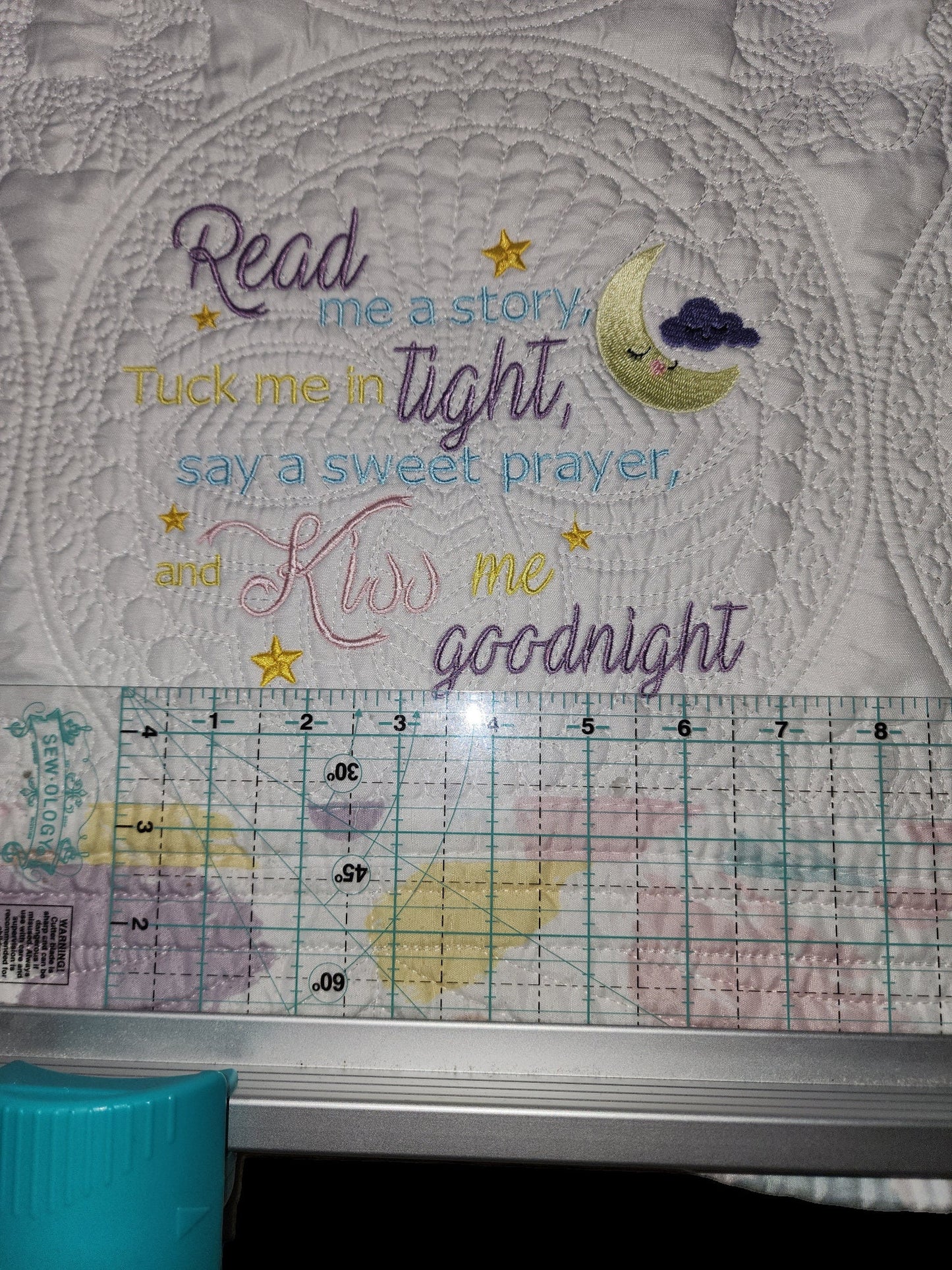 Embroidered Read me a story Children's Quilt - Just Waiting for Your Special Child's Name