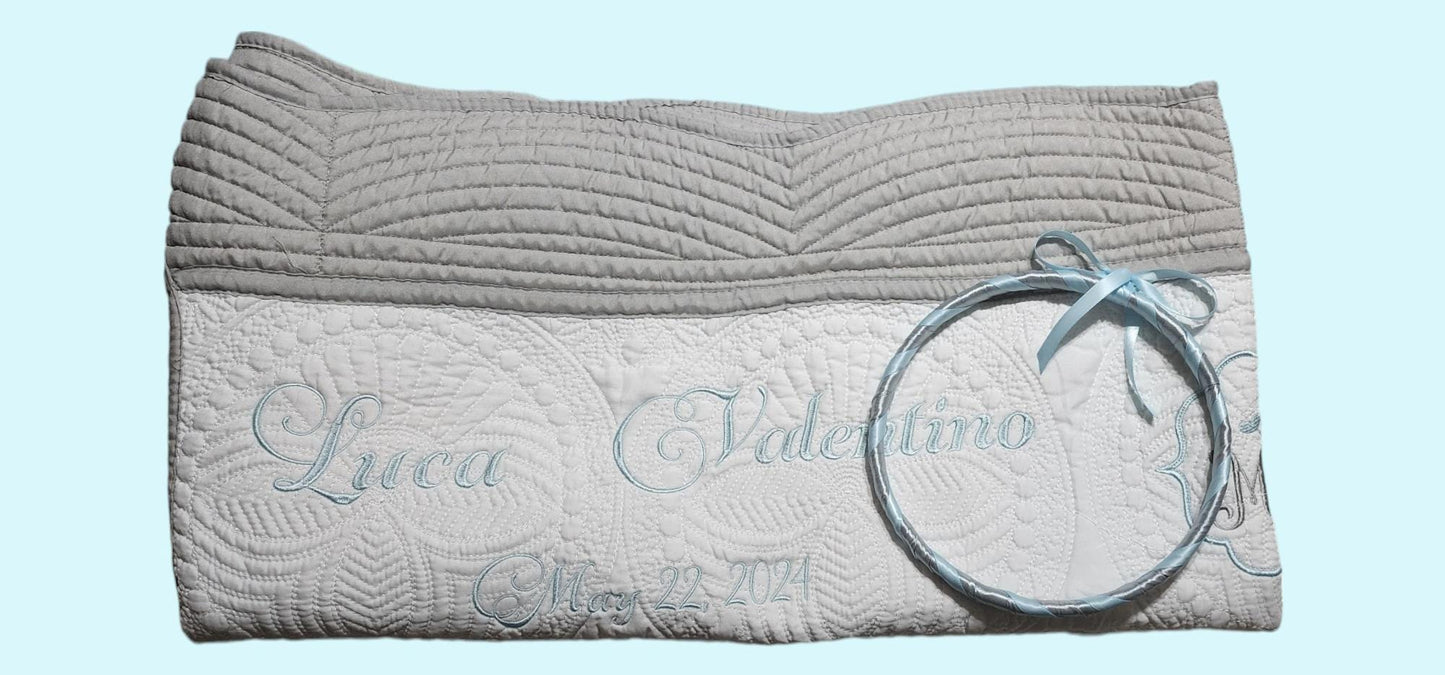 Personalized Baby Milestone Quilt - Trendy Baby Shower - Floral Baby Milestone Blanket - Newborn Baby Blanket - Soft Baby Quilt