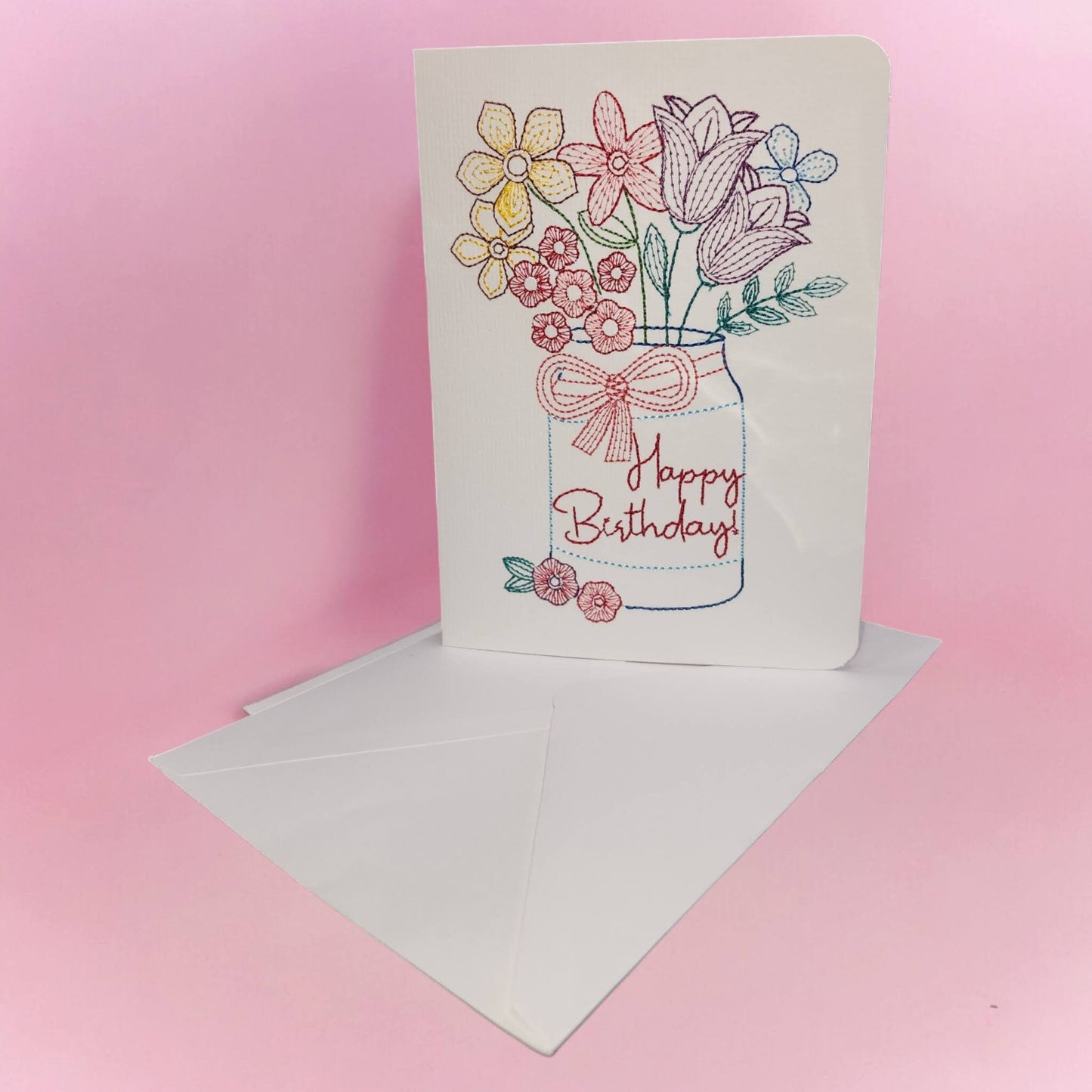 Embroidered Birthday Card