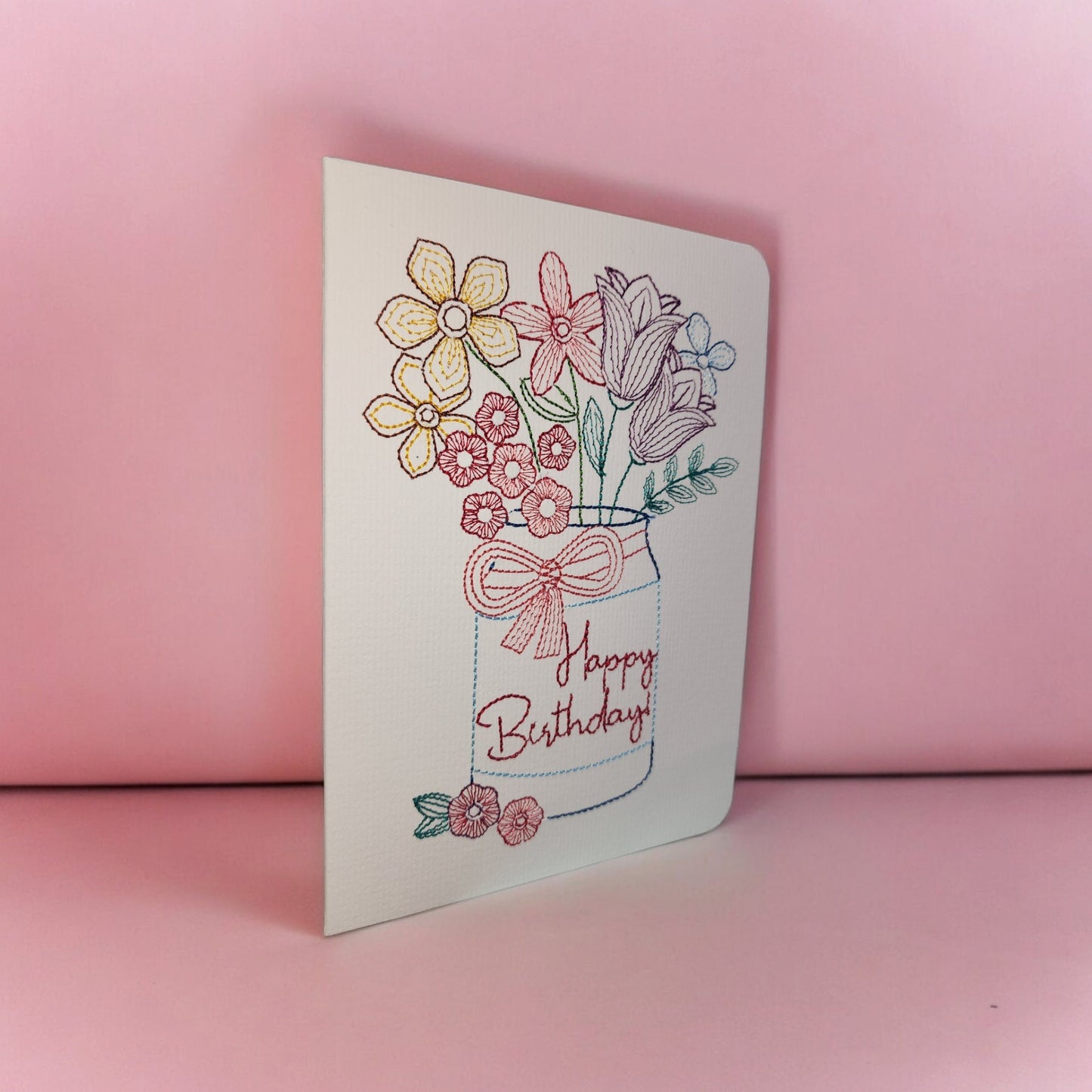 Embroidered Birthday Card